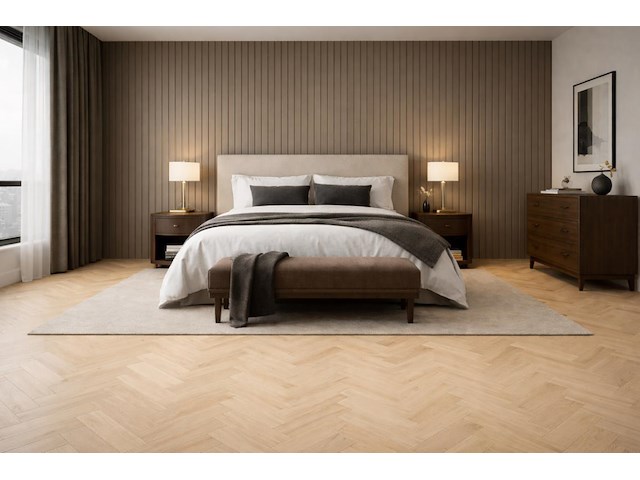 188.79m2 herringbone amande rustic 640x128x7mm - afbeelding 1 van  4