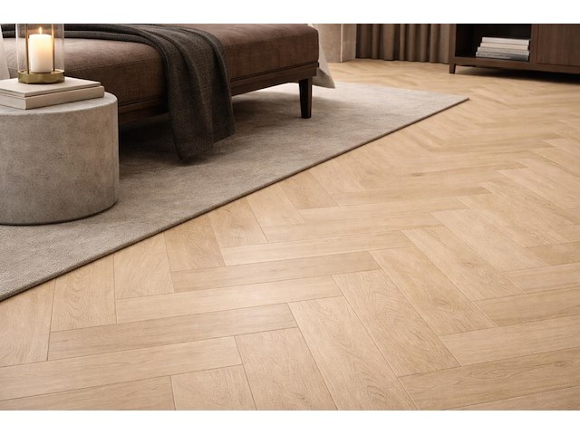 188.79m2 herringbone amande rustic 640x128x7mm - afbeelding 2 van  4