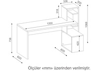 18mm witte walnoot studiebureau - afbeelding 4 van  5
