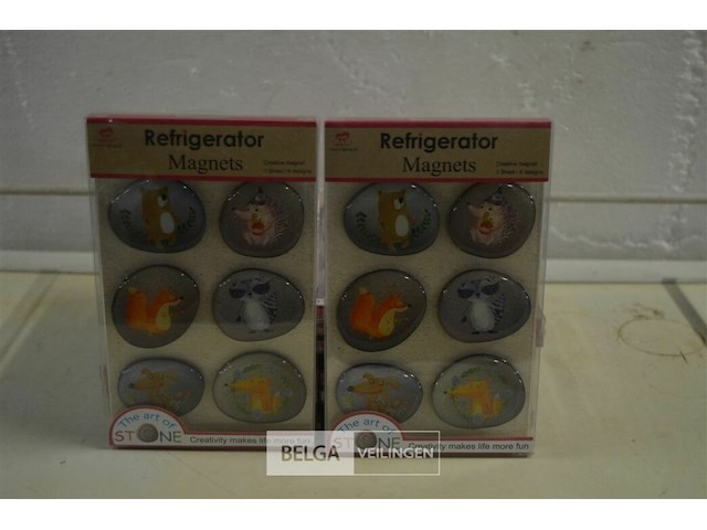 ±18x 6st design magneetjes - afbeelding 1 van  2
