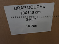18x douchehanddoek grijs - afbeelding 5 van  5