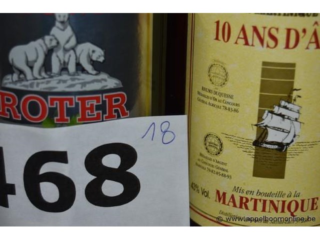 18x fles diverse rum, port en likeur, diverse merken - afbeelding 4 van  4