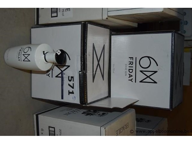 18x fles gin, 6m friday, chic gin, 70cl, 40% alc. vol. - afbeelding 1 van  3