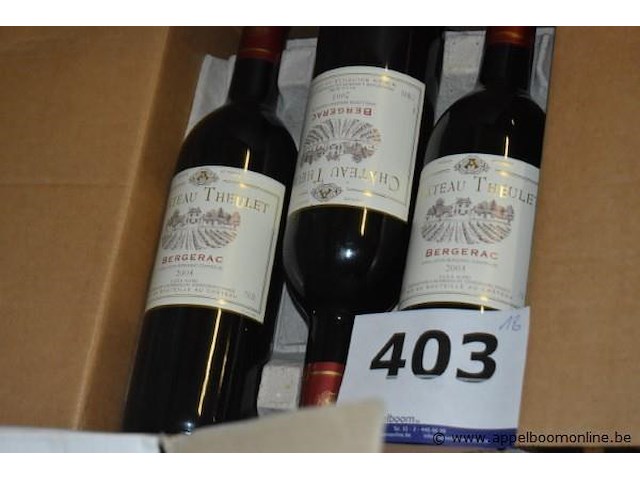 18x fles rode wijn, château theulet, bergerac, 75cl - afbeelding 1 van  2