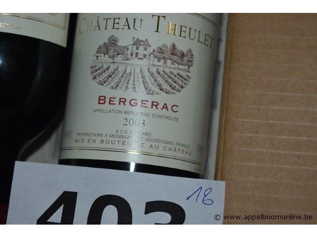 18x fles rode wijn, château theulet, bergerac, 75cl - afbeelding 2 van  2