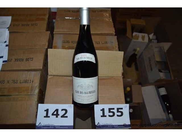 18x fles rode wijn, clos des baumelles, côtes du luberon 2005, 750ml - afbeelding 1 van  3