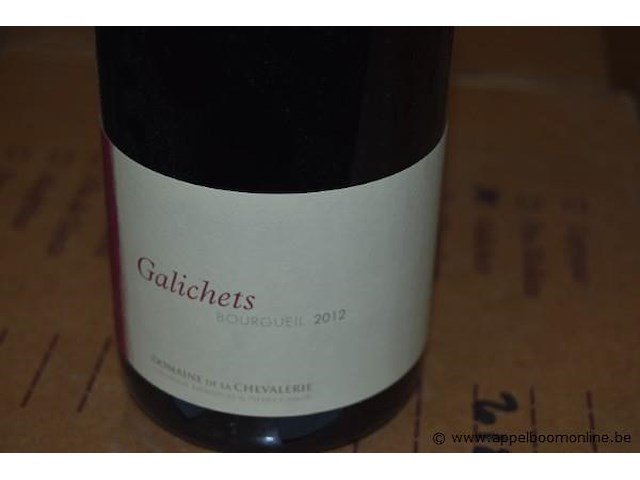 18x fles rode wijn, domaine de la chevalerie, galichets bourgueil, 2012, 75cl - afbeelding 2 van  3