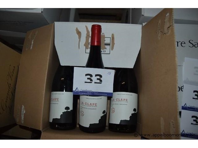 18x fles rode wijn, famille gilbert & gaillard, la clape grand vin du languedoc 2020, 750ml - afbeelding 1 van  3