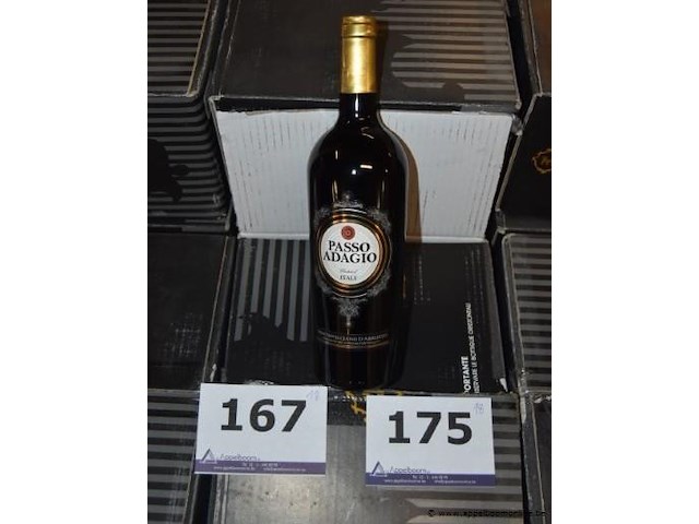 18x fles rode wijn, passo adagio, montepulciano d'abruzzo 2014, 750ml - afbeelding 1 van  3