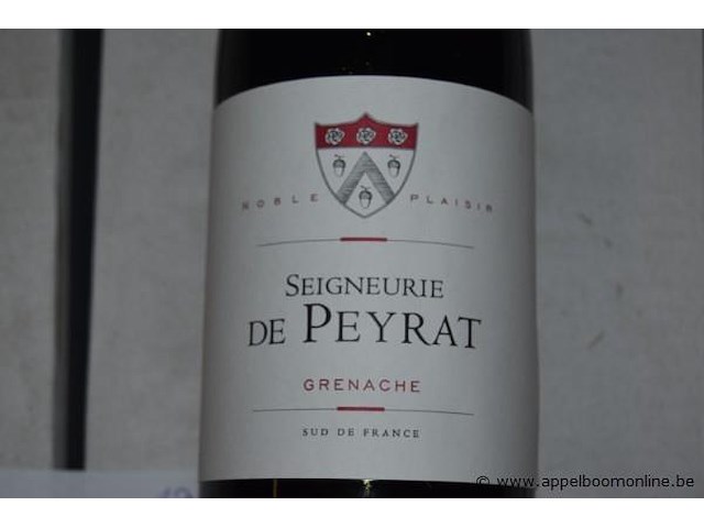 18x fles rode wijn, seigneurie de peyrat, grenache, sud de france, 750ml - afbeelding 2 van  3