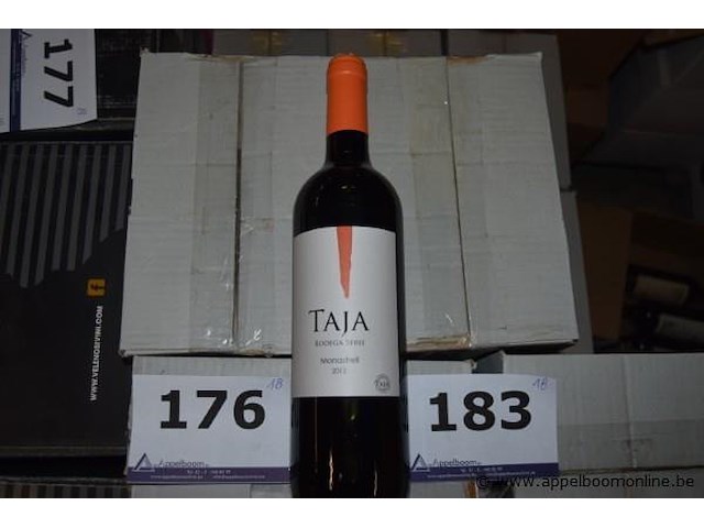 18x fles rode wijn, taja, monastrell 2012, 750ml - afbeelding 1 van  3