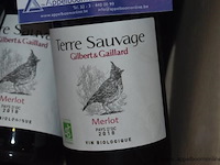 18x fles rode wijn, terre sauvage gilbert & gaillard, merlot pays d'oc 2018, 750ml - afbeelding 2 van  3