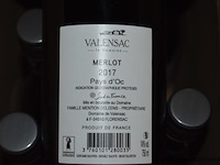 18x fles rode wijn, valensac le domaine, merlot, 2017, 75cl - afbeelding 3 van  4