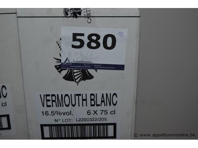 18x fles vermouth blanc, 75cl, 16.5%vol. - afbeelding 2 van  2
