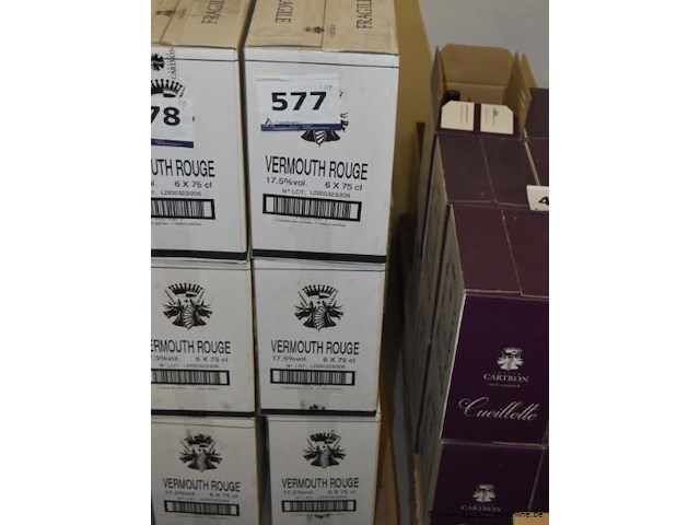 18x fles vermouth rouge, 17.5%vol, 6x75cl - afbeelding 1 van  2