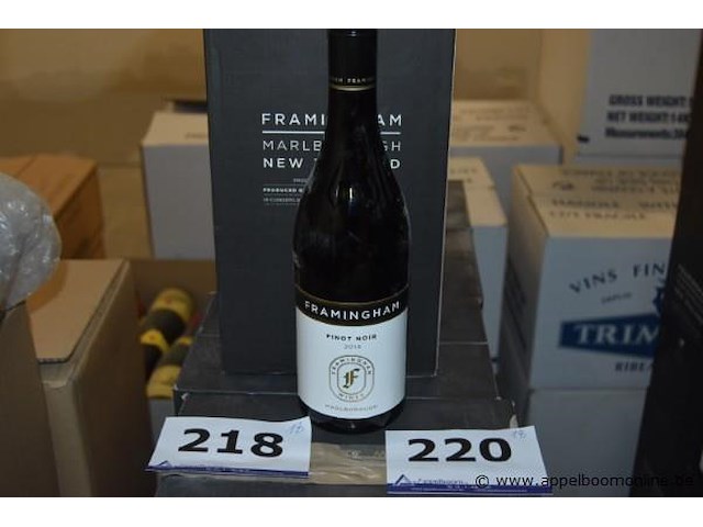 18x fles wijn, framingham, pinot noir, 2014, 75cl - afbeelding 1 van  2