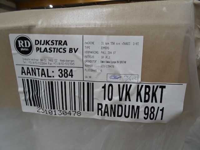 18x pallet diverse plastic potjes/emmers - afbeelding 21 van  34