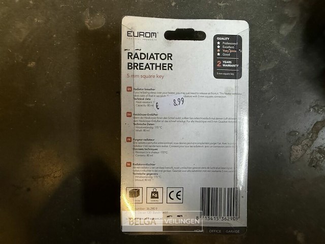 ± 18x radiatorontluchter eurom - afbeelding 3 van  3