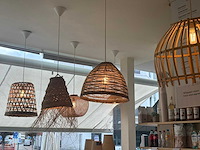 18x rotan/boho hanglampen - afbeelding 3 van  16