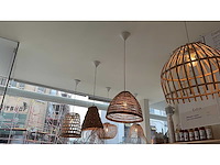 18x rotan/boho hanglampen - afbeelding 1 van  16