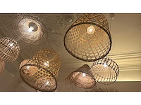 18x rotan/boho hanglampen - afbeelding 9 van  16
