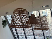 18x rotan/boho hanglampen - afbeelding 12 van  16