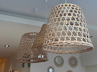 18x rotan/boho hanglampen - afbeelding 13 van  16