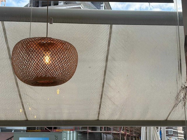 18x rotan/boho hanglampen - afbeelding 14 van  16