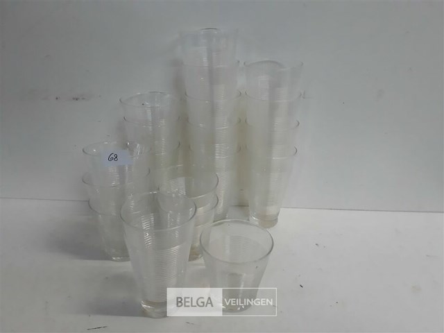 19 x drinkglas 2 assorti met siliconen ribbel - afbeelding 2 van  3