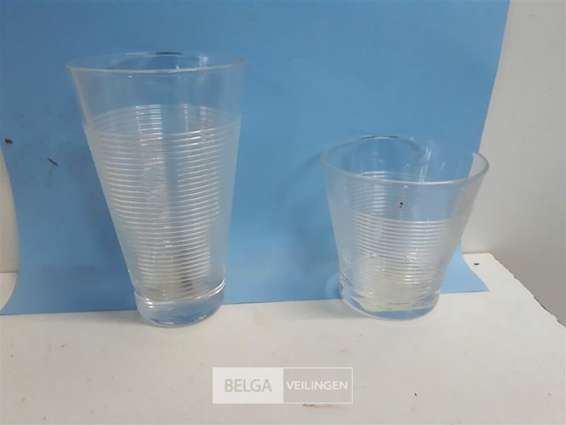 19 x drinkglas 2 assorti met siliconen ribbel - afbeelding 3 van  3