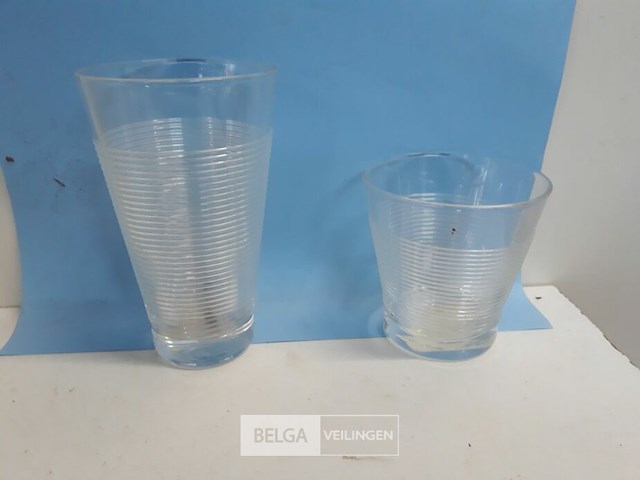 19 x drinkglas 2 assorti met siliconen ribbel - afbeelding 3 van  3