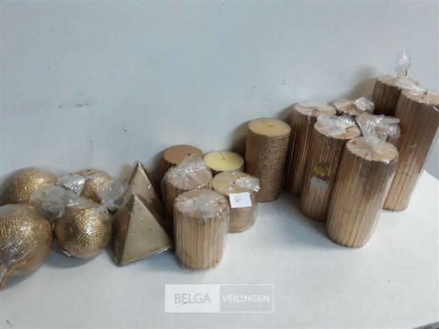 19 x kaarsen mix goud kleur - afbeelding 3 van  3