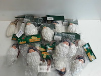 19 x kerstmanhoofd pvc 11 cm - afbeelding 2 van  3