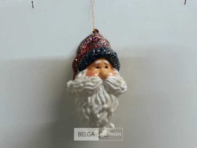 19 x kerstmanhoofd pvc 11 cm - afbeelding 3 van  3
