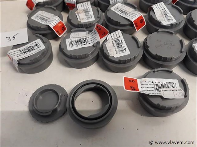 19 x schroefstop 50mm pvc lijmverbinding - afbeelding 2 van  2