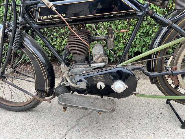 1918 sunbeam 4hp oldtimer motorfiets - afbeelding 6 van  17