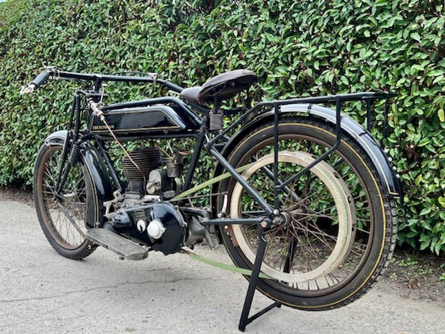 1918 sunbeam 4hp oldtimer motorfiets - afbeelding 12 van  17