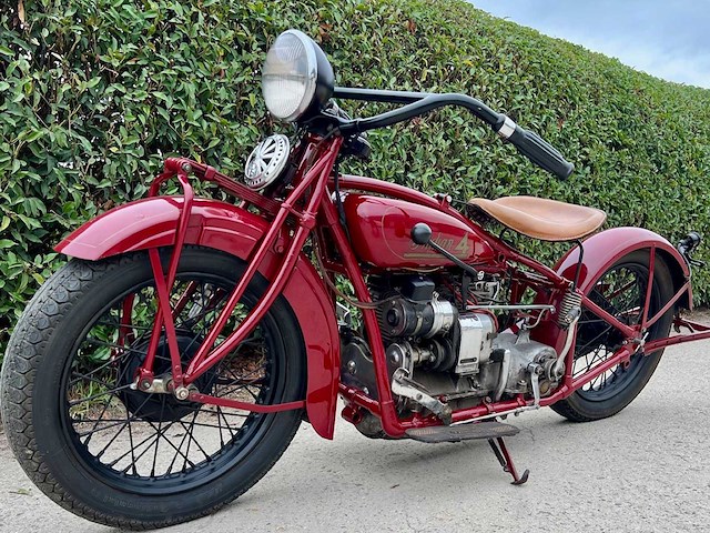 1931 indian 402 oldtimer motorfiets - afbeelding 1 van  11