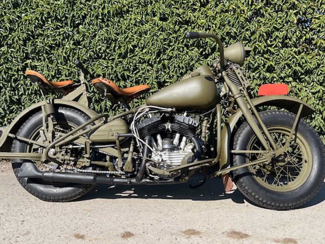 1941 harley-davidson 41wl south african union defence forces oldtimer motorfiets - afbeelding 11 van  15