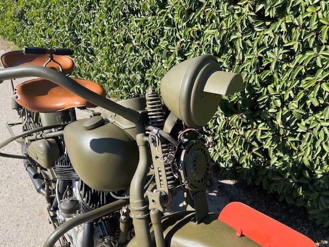 1941 harley-davidson 41wl south african union defence forces oldtimer motorfiets - afbeelding 14 van  15