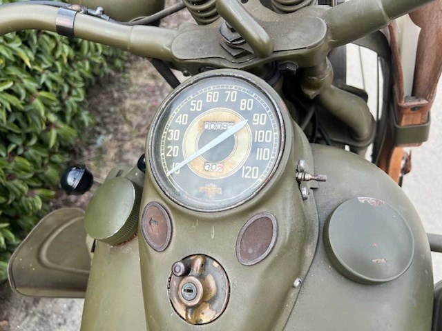 1945 harley-davidson wla v-twin zijklepper oldtimer motorfiets - afbeelding 2 van  11