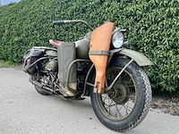 1945 harley-davidson wla v-twin zijklepper oldtimer motorfiets - afbeelding 1 van  11