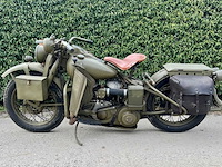 1945 harley-davidson wla v-twin zijklepper oldtimer motorfiets - afbeelding 11 van  11