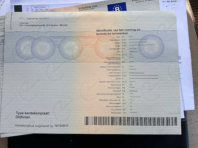 1953 - fiat - 500c - oldtimer - afbeelding 27 van  38