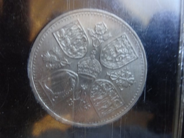 1953 coronation medaille five shillings - afbeelding 2 van  2