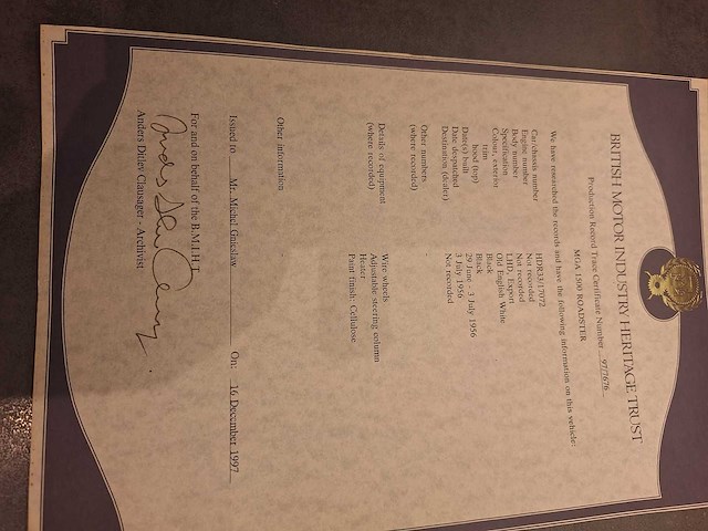 1956 mga 1500 roadster oldtimer - afbeelding 6 van  13