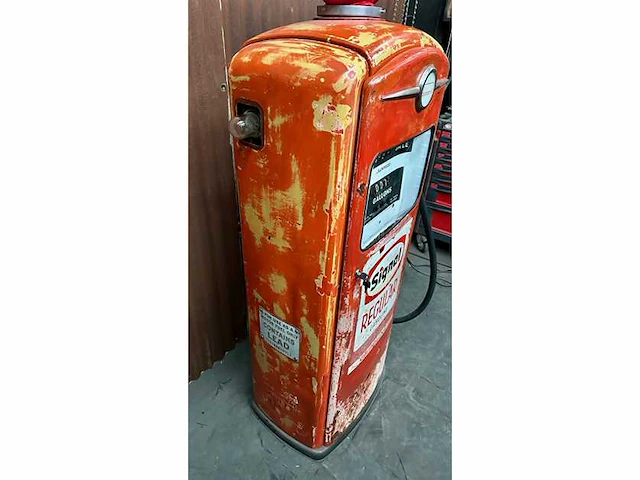 1958 american signal gasoline benzinepomp met originele patina - afbeelding 5 van  7