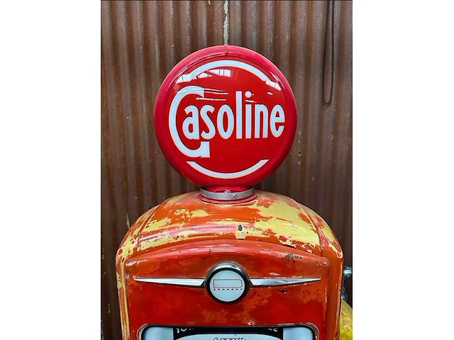 1958 american signal gasoline benzinepomp met originele patina - afbeelding 6 van  7