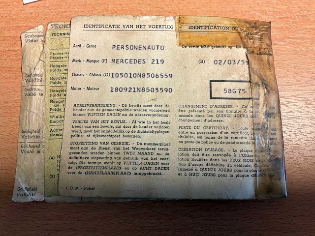 1959 mercedes-benz 219 ponton oldtimer - afbeelding 14 van  22