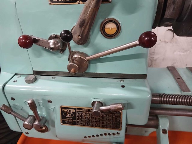 1960 colchester lathe master 6 1/2 gereviseerde draaibank met frequentieregelaar en snelwisselsysteem - afbeelding 5 van  8
